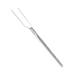 KIT 5 GARFOS BOMBOM 2 PONTAS INOX 21CM   