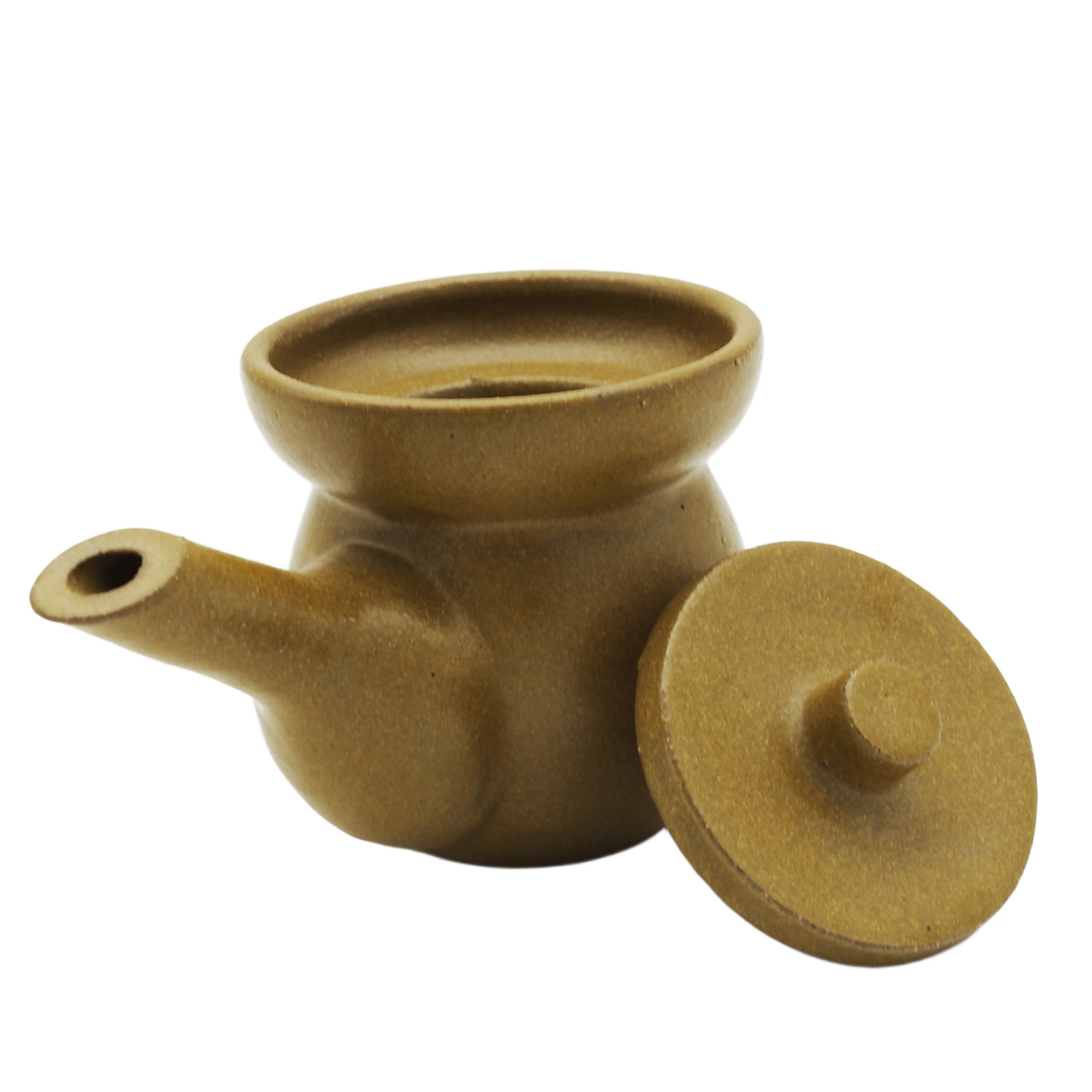 MOLHEIRA BICO CERÂMICA COM TAMPA STONEWARE NATIVA 140ML 7 CAMEL 