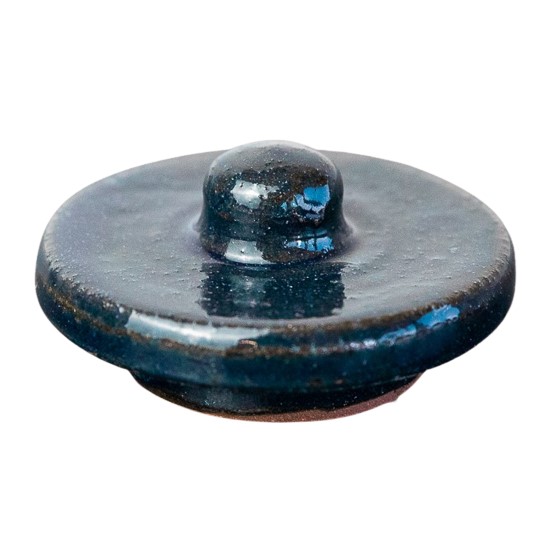 TAMPA MOLHEIRA BICO CERÂMICA STONEWARE NATIVA 5CM AZUL GITIRANA  