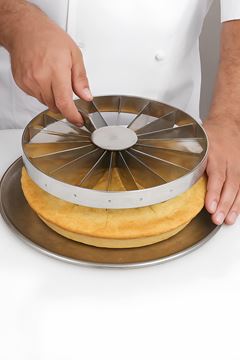 MARCADOR DE TORTA 16 PEDAÇOS INOX 28CM    