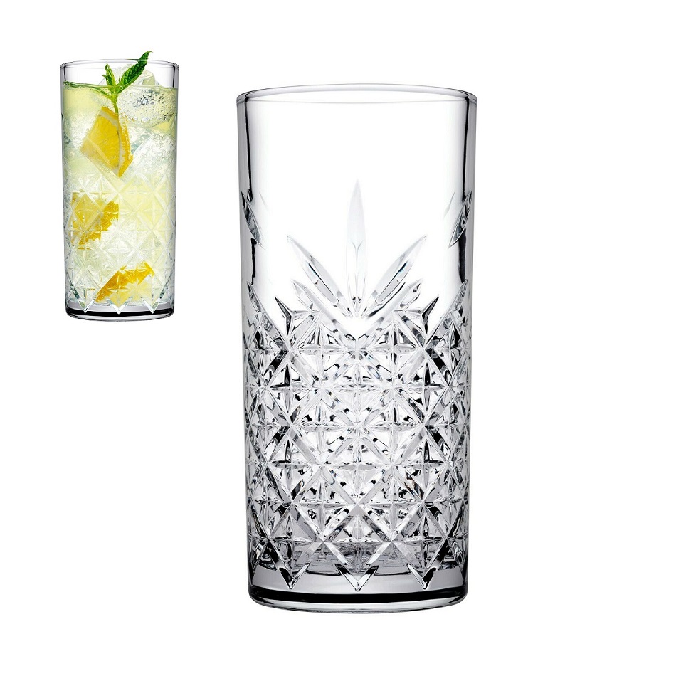 COPO LONG DRINK VIDRO 365ML 16CM TIMELESS    