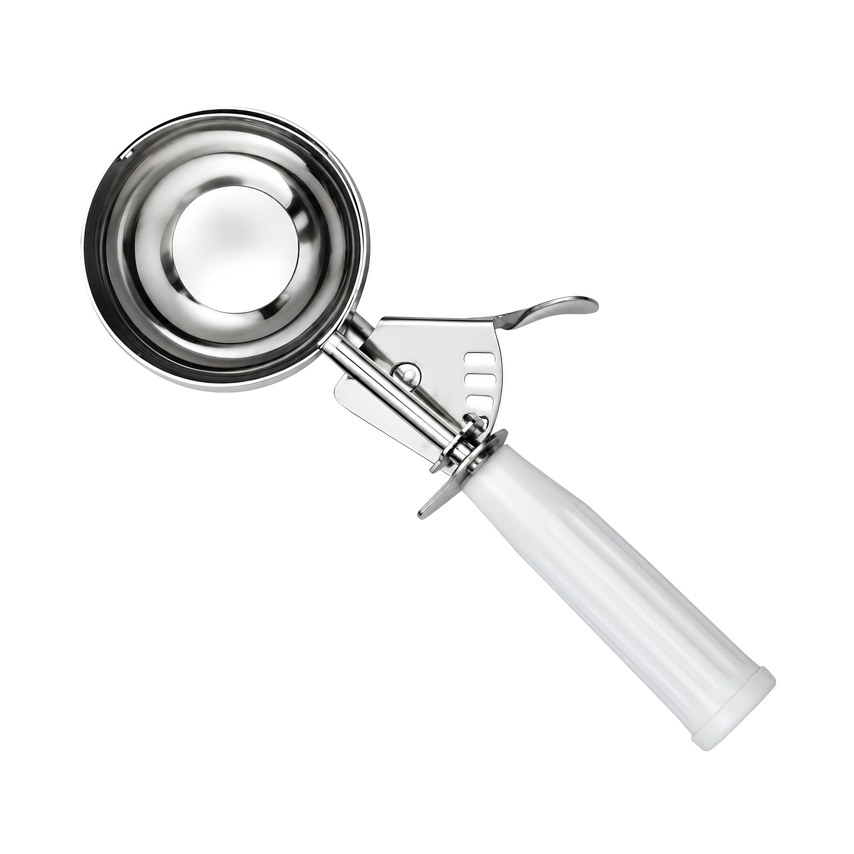 PORCIONADOR INOX CABO PLÁSTICO 7,6CM BRANCO     