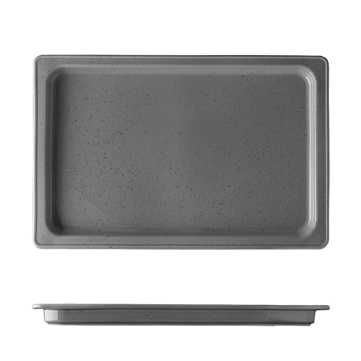 CUBA PORCELANA GN1/1 53X32CM CINZA HIGHLAND     