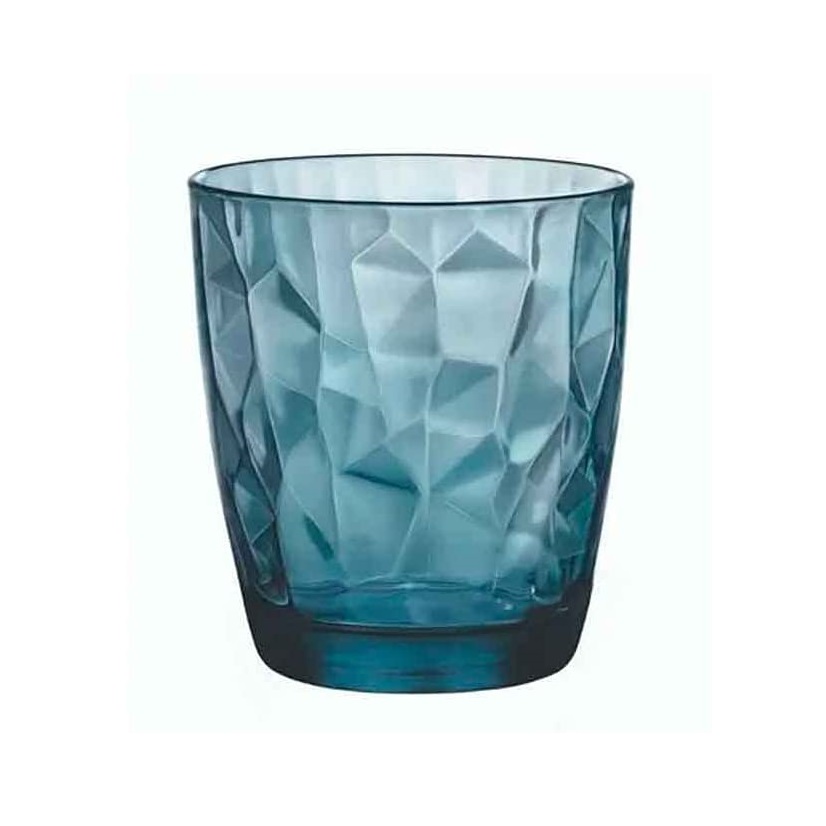 COPO MULTIUSO VIDRO 300ML 9,5CM AZUL DIAMOND    