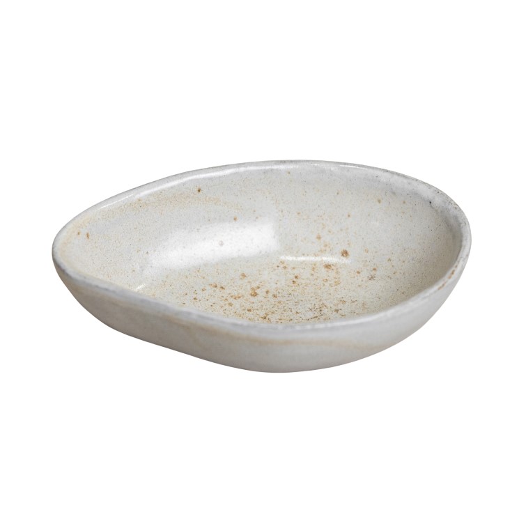MOLHEIRA IRREGULAR N4 CERÂMICA 11X7CM 2,5CM BRANCO CHAPISCO LÍTICO  
