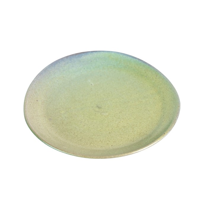 PRATO SOBREMESA CERÂMICA 19CM 2,5CM VERDE REAL NATIVO   