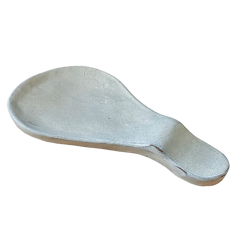DESCANSO TALHER CERÂMICA 22X12CM BRANCO CHAPISCO NATIVO    
