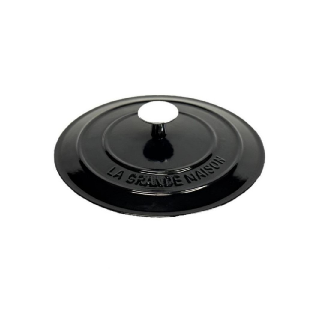 TAMPA ESMALTADA FERRO FUNDIDO 20CM PRETO FOSCO    
