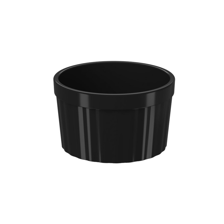 RAMEQUIM CANELADO RETO POLIPROPILENO 150ML 8CM PRETO UNO   