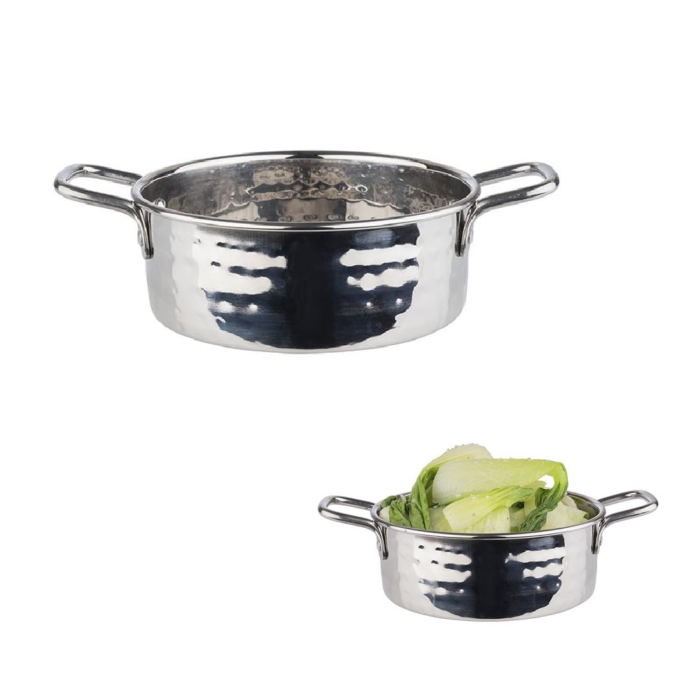MINI TIGELA FINGER INOX MARTELADO 13,5CM 550ML    