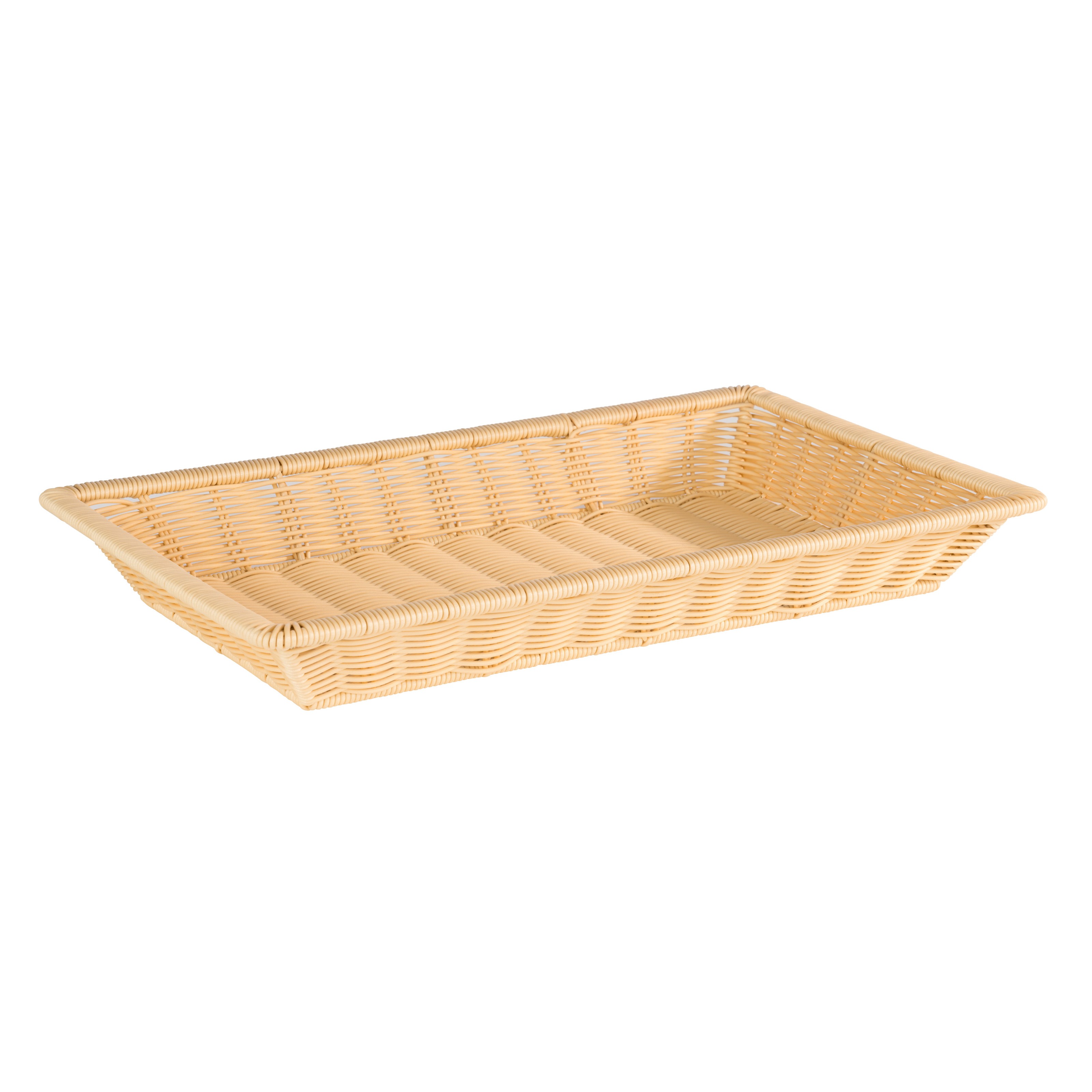 CESTA POLY-RATTAN GN1/1 53X32CM BEGE CLARO SUPERSTRONG    