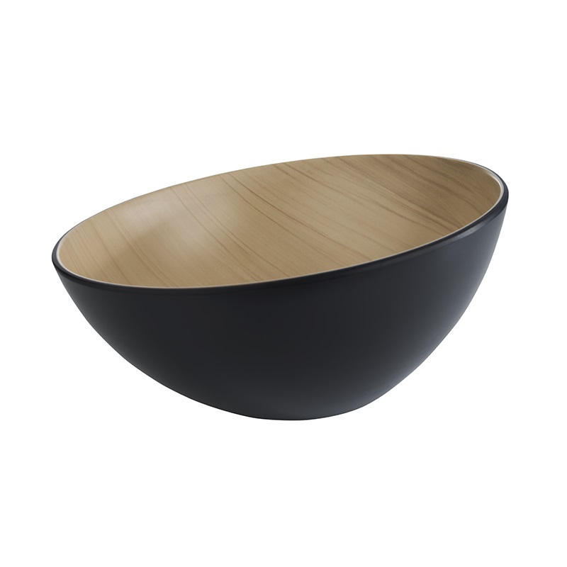SALADEIRA INCLINADA MELAMINA 28,5CM 2,6L PRETA FRIDA    