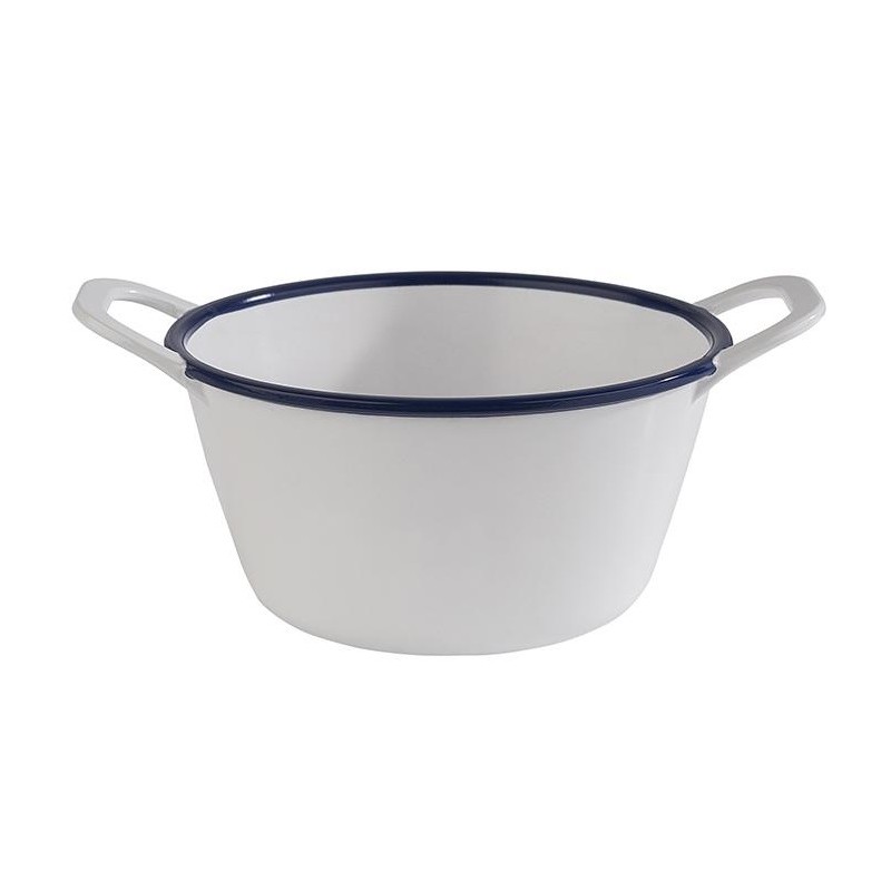 SALADEIRA EMPILHÁVEL ALÇA MELAMINA 15X11,5CM 300ML ENAMEL LOOK   