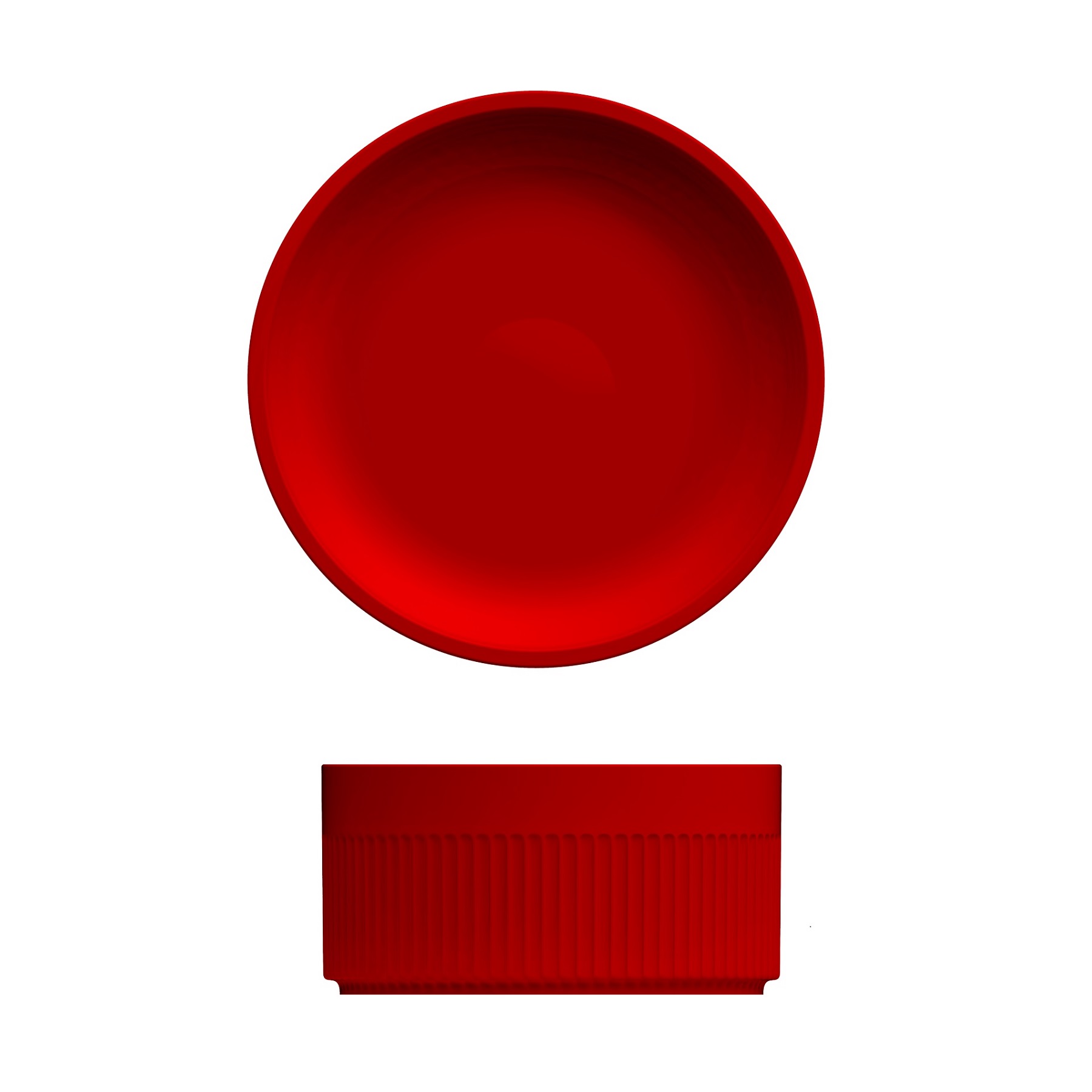 RAMEQUIM PORCELANA 1,2L 8CM VERMELHO      