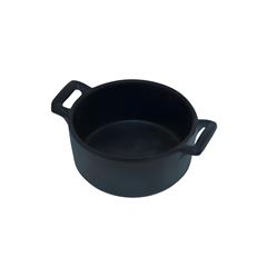 MINI TIGELA ALÇAS MELAMINA 180ML 12X9CM PRETO    