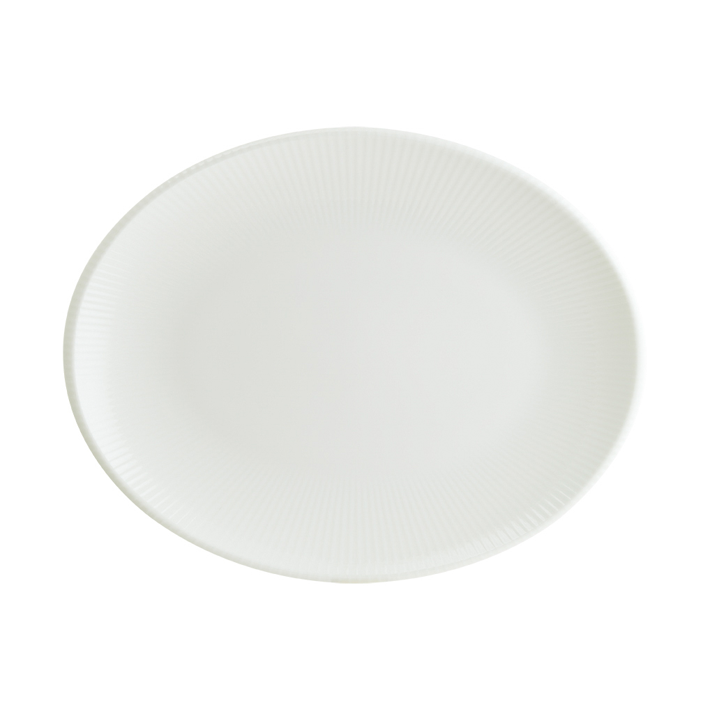 PRATO OVAL PORCELANA 31CM MOOVE IRIS WHITE BONNA COM GARANTIA 