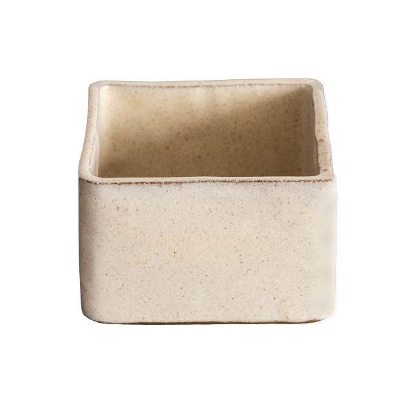 TIGELA SAKÊ CERÂMICA 8X8CM 230ML BRANCO CHAPISCO ORIENTAL NATIVA
