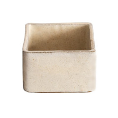 TIGELA SAKÊ CERÂMICA 8X8CM 230ML BRANCO CHAPISCO ORIENTAL NATIVA