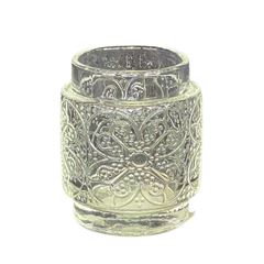 PORTA VELAS VIDRO DETALHADO 6,5CM      