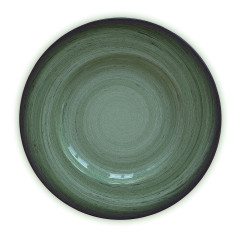 PRATO MESA PORCELANA 27CM VERDE RÚSTICO     