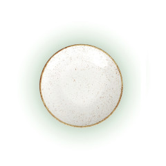 PRATO SOBREMESA PORCELANA 21CM 2CM MARROM RÚSTICO    