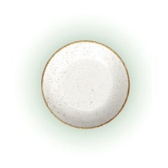 PRATO FUNDO PORCELANA 22CM 4CM MARROM RÚSTICO    