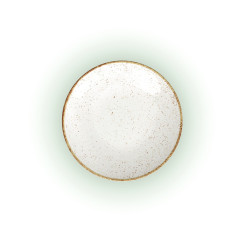 PRATO MESA PORCELANA 25CM 2,5CM MARROM RÚSTICO    