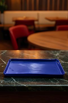 BANDEJA CERÂMICA 25,5X15,5CM AZUL OXFORD ANGICO     
