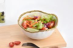 BOWL PORCELANA BORDA TITÂNIO DOURADO 22X21,6CM GOLDEN SALERNO   