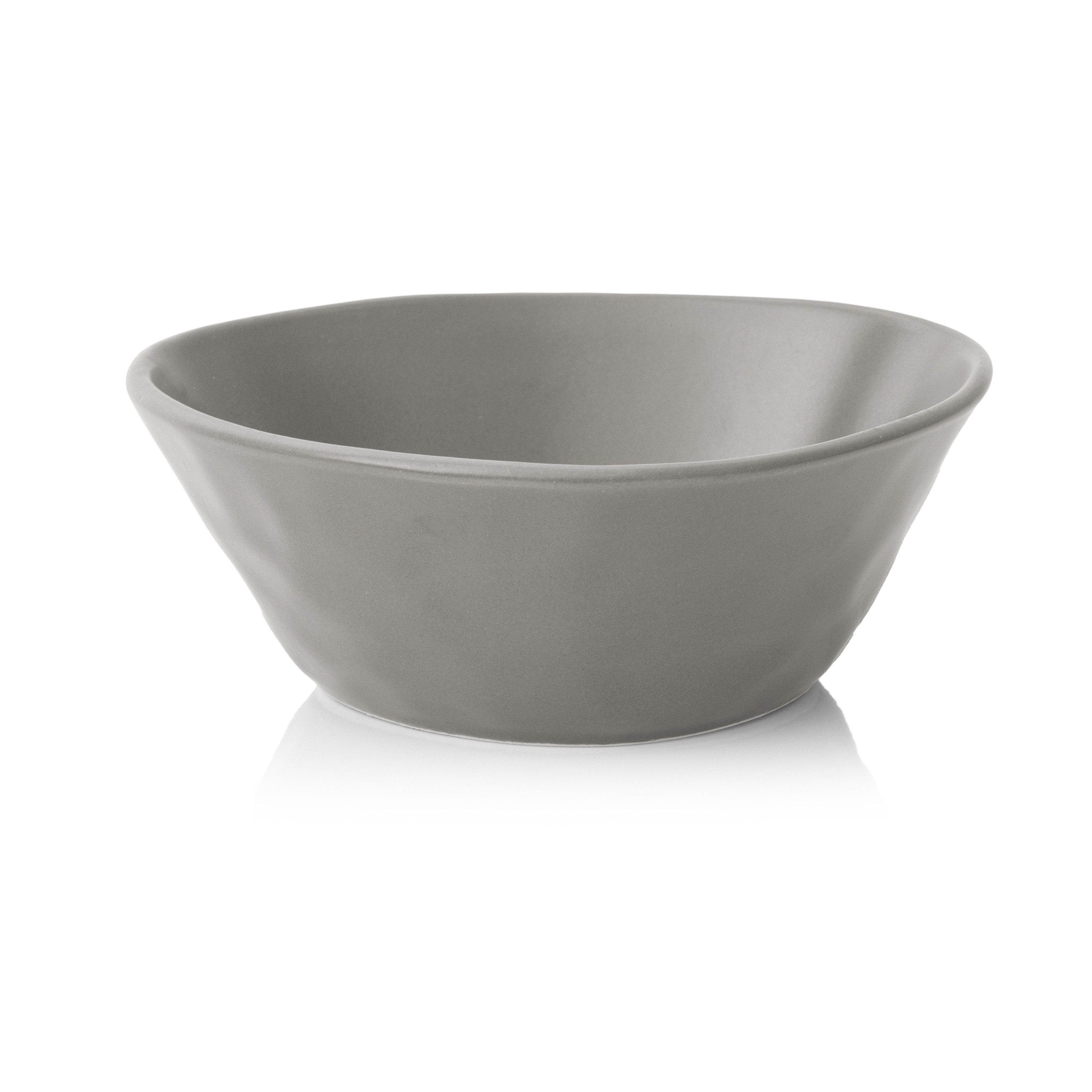BOWL IRREGULAR CERÂMICA 17X14CM  360ML CINZA RUNAS