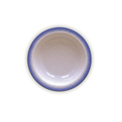 PRATO FUNDO PORCELANA 22CM AZUL RÚSTICO     