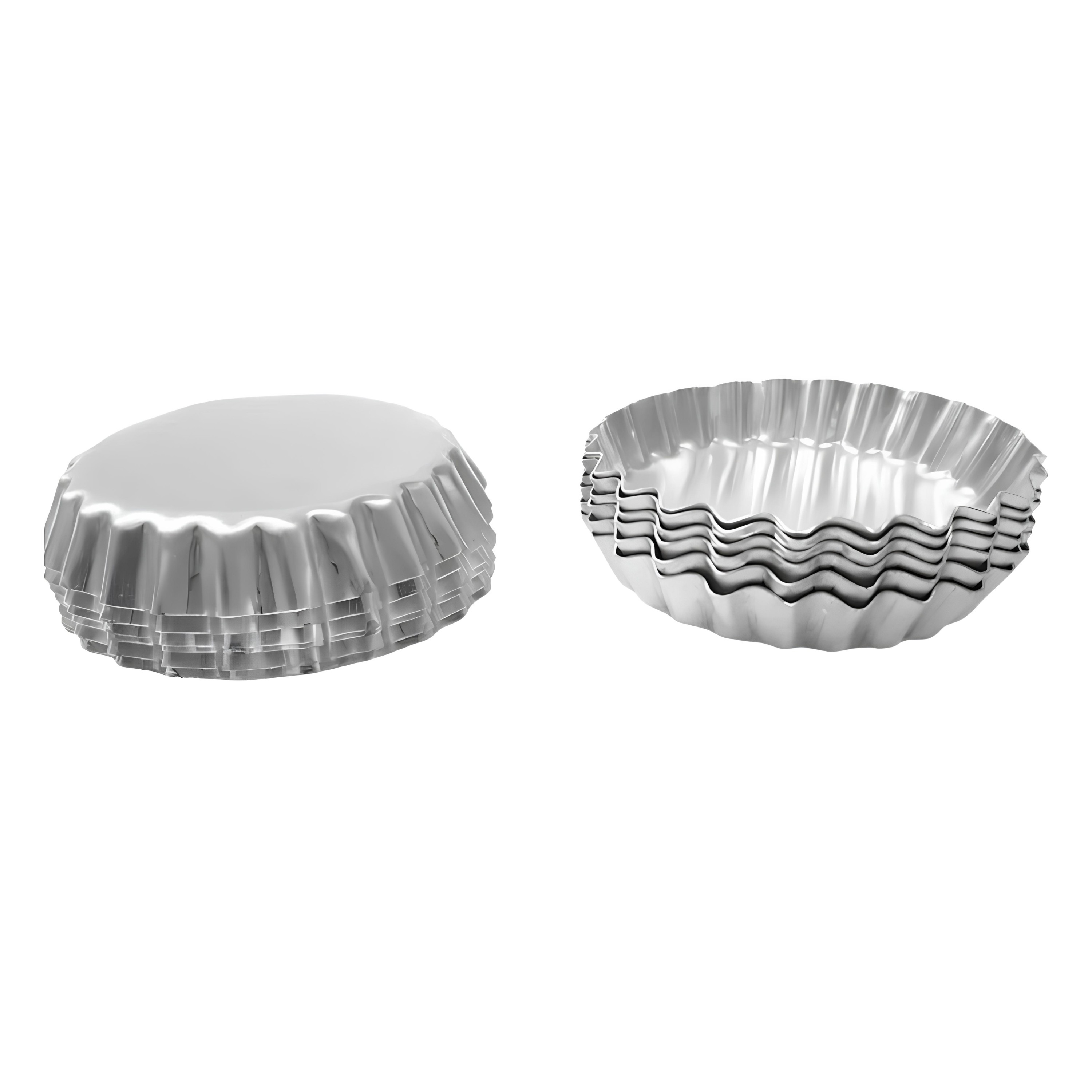 KIT 12 FORMAS TORTA MAÇÃ CRESPA FIXA ALUMÍNIO 9CM  