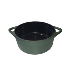 CAÇAROLA FERRO FUNDIDO 20CM 1,5L ESMALTE FOSCO VERDE GRAND CHEF 