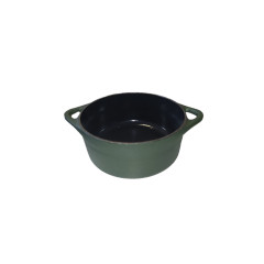 MINI CAÇAROLA FERRO FUNDIDO 12CM 600ML ESMALTE FOSCO VERDE GRAND 