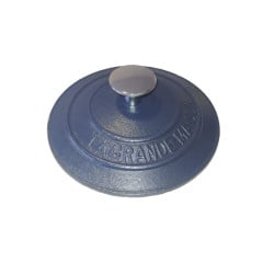 TAMPA FERRO FUNDIDO 12CM POMEL CROMADO ESMALTE FOSCO AZUL GRAND 