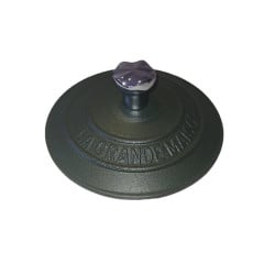 TAMPA FERRO FUNDIDO 12CM POMEL CROMADO ESMALTE FOSCO VERDE GRAND 