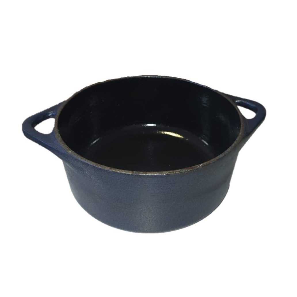 CAÇAROLA FERRO FUNDIDO 28CM 5,8L ESMALTE AZUL FOSCO GRAND CHEF 