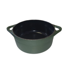 CAÇAROLA FERRO FUNDIDO 24CM 4L ESMALTE FOSCO VERDE GRAND CHEF 