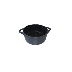 MINI CAÇAROLA FERRO FUNDIDO 8CM 180ML ESMALTE AZUL FOSCO GRAND 