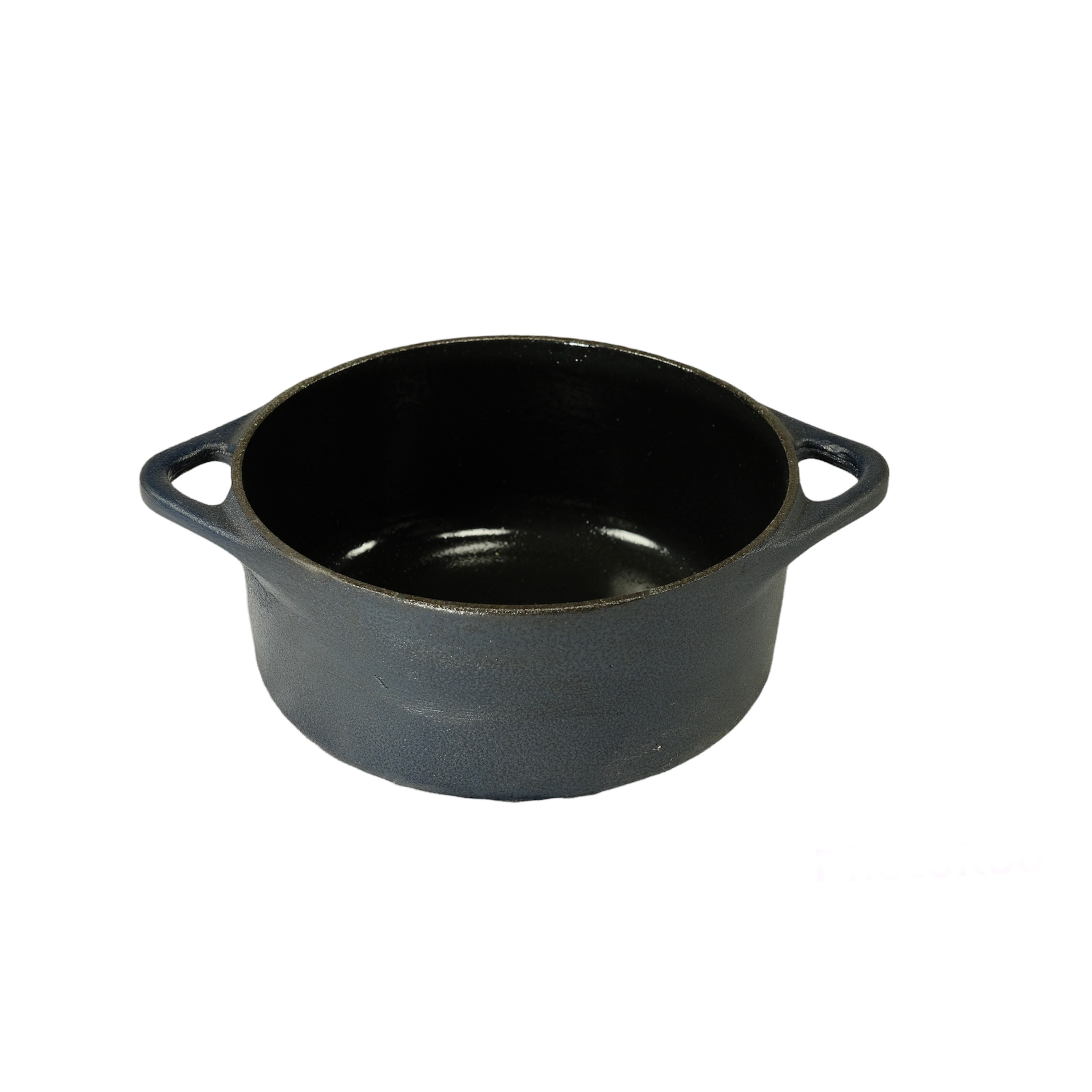 MINI CAÇAROLA FERRO FUNDIDO 10CM 350ML ESMALTE AZUL FOSCO GRAND 