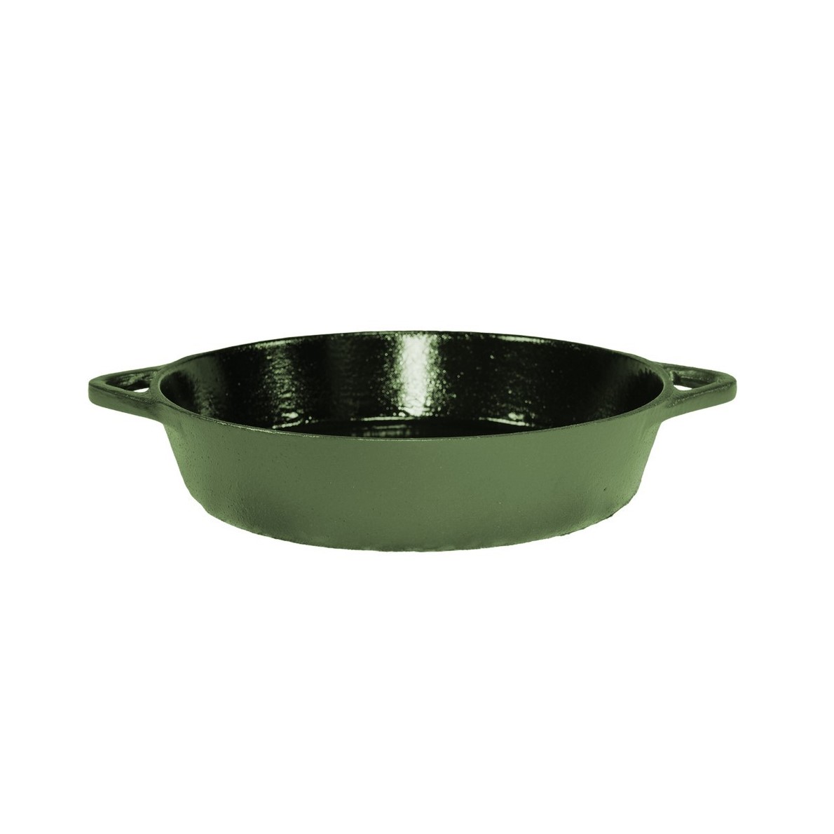 TRAVESSA FERRO FUNDIDO 18CM ESMALTE VERDE FOSCO GRAND CHEF  
