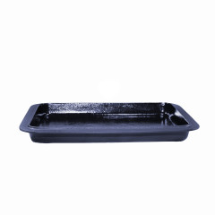 TRAVESSA BAIXA FERRO FUNDIDO 31X23,5CM 2L ESMALTE AZUL FOSCO GRAND 