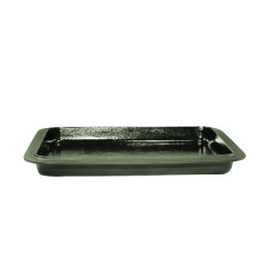 TRAVESSA BAIXA FERRO FUNDIDO 31X23,5CM 2L ESMALTE VERDE FOSCO GRAND 