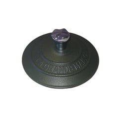 MINI TAMPA FERRO FUNDIDO 10CM POMEL CROMADO ESMALTE VERDE FOSCO 