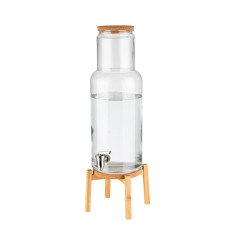 SUQUEIRA VIDRO BASE MADEIRA 7,5L 23CM FRESH WOOD   