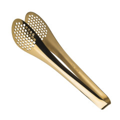 PEGADOR MULTIUSO PERFURADA INOX 25CM DOURADO