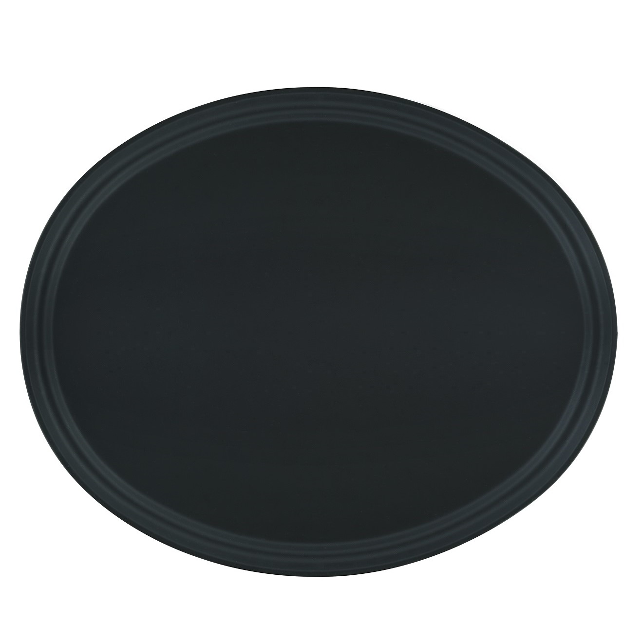 BANDEJA OVAL ANTIDERRAPANTE FIBRA VIDRO 68,5X56CM RUBY PRETA   