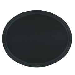 BANDEJA OVAL ANTIDERRAPANTE FIBRA VIDRO 68,5X56CM RUBY PRETA   