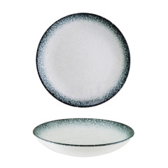 PRATO FUNDO MULTIUSO PORCELANA 25CM BLOOM CALLIS BLACK GARANTIA BONNA