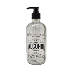DISPENSER ÁLCOOL GEL VIDRO 490ML 7,5CM     
